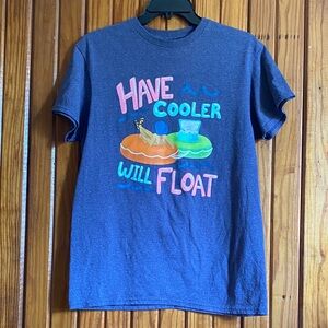 Women’s Blue Graphic Tee M Summer River Tubing Vibes